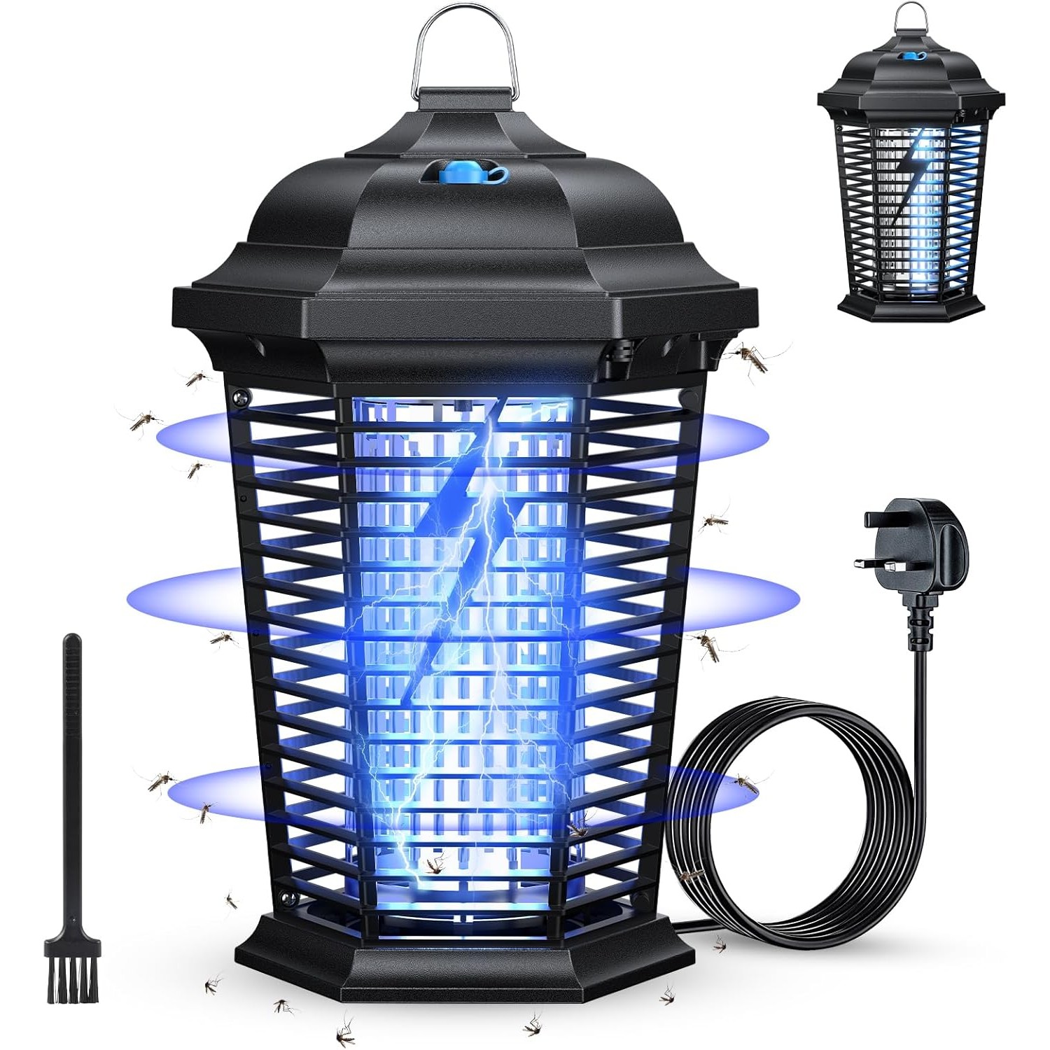 PKBD 4000V Fly Zapper with Dusk-to-Dawn Sensor (20W) shown from the front